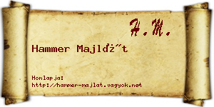 Hammer Majlát névjegykártya